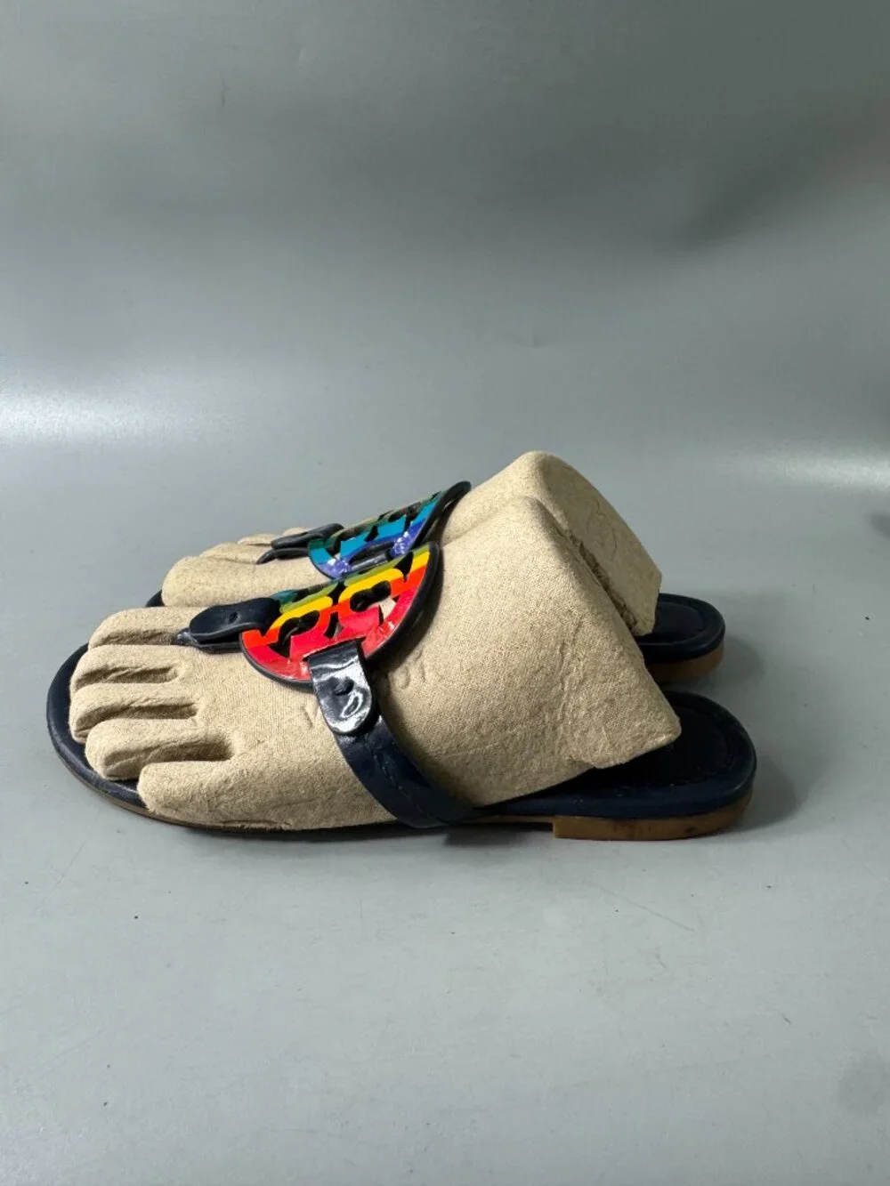 Tory Burch Miller Rainbow Flat Sandals Sz 6.5